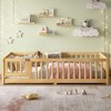 Kumasinova Twin/Full/Queen Toddler Floor Bed,Floor Bed Frame with Safety Guardrails and Door,Montessori Floor Bed Frame for Kids,Wood Slats Support - 2 of 4