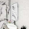 Rectangle Bathroom Cabinets For Wall, Bathroom Cabinets With Mirror, Wall Cabinets With Led-Lit Makeup Mirror With 3 Light Colors-Cuddlewood - 2 of 4