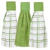 John Ritzenthaler Co. Ritz 3-Pack Solid and Multi Check Tie Towel Set - 2 of 4