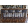 HomeRoots Set of Four 30" Dark Gray Heavy Duty Plastic Low Back Bar Height Bar Chairs - 2 of 4