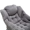 NicBex Lazy Chair with Ottoman Modern Lounge Accent Chair with Armrests,Side Pocket & Footrest Cotton Upholstered,Steel Frame for Small Spaces - 4 of 4
