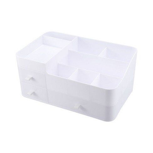 Unique Bargains 3 Layers Trinket Cosmetic Desk Storage Box Plastic Desk  Drawer 5.1 X 3.5 X 4.5 Clear 1 Pc : Target