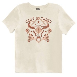 Women's Can't Be Tamed Western Graphic Baby T-Shirt - 1 of 3