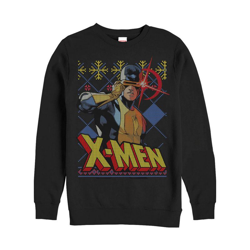 Men's Marvel Ugly Christmas X-Men Cyclops Sweatshirt, 1 of 4