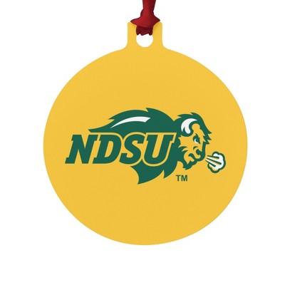 North Dakota State Bison Logo Secondary Aluminum Holiday Christmas Tree Ornament