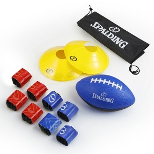 Spalding 15 Piece Flag Football Set - Complete Game Kit for All Ages - 1 of 4