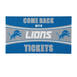 Evergreen Come Back with Tickets Detroit Lions 28" x 16" Woven PVC Indoor Outdoor Doormat - 1 of 4