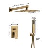 CASAINC 1-Spray Patterns with 10 in. Wall Mount Dual Shower Heads with Hand Shower Faucet (Valve Included) - 4 of 4