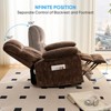 Mjkone Velvet Power Lift Recliners Chair With Lumbar Heating And 8-Point Vibration Massage,Recliner Armchair For Elderly - 3 of 4