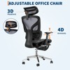 Ergonomic Mesh Office Chair with Footrest,Adjustable Armrests, Dynamic Lumbar Support,High Back Design,Desk Chair for Home Office - 2 of 4