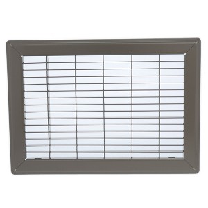 Hart & Cooley 4" x 10" Heavy Duty Steel Floor Grille, HVAC Vent Cover, Brown - 1 of 1