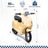 Jojoka 24V Electric Moped Scooter 350W Ride on Motorcycle For Big Kids w/ Rear Brake,Twist Grip Throttle & LED Light,Max 14MPH - 3 of 4