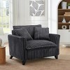 SEVOBAL Sofas Lazy Sofa Chair with Backrest and Armrests Comfortable Cushioned Single Chair for Living Room Bedroom, Gray, 35.2"*26.8"*18.5" - 2 of 4