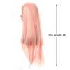 Unique Bargains Women Long Straight Hair Lace Front Wigs with Wig Cap 24" 21" - 23" 1PC - 2 of 4