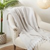Saro Lifestyle Chic Faux Mohair Herringbone Fringed Throw - 3 of 3