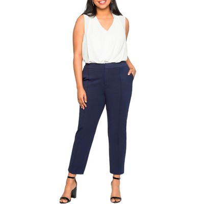 ELOQUII Women's Plus Size Tall The Ultimate Stretch Slim Leg Pant