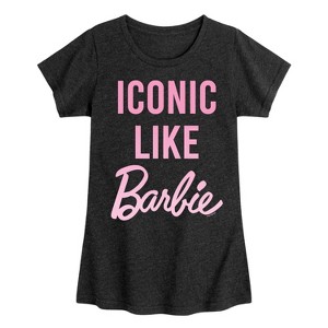 Girls' - Barbie - Iconic Like Barbie Fitted Short Sleeve Graphic T-Shirt - 1 of 4