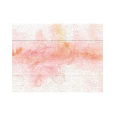 Pink and Orange Abstract Wood Slat Wall Art