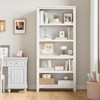 71" Tall 5-Tier Bookcase w/Adjustable Shelves, 31.5in Width Farmhouse Wooden Bookshelf for Living Room, Office, Library - 3 of 4