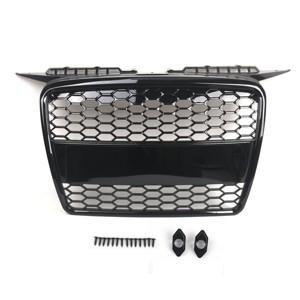 1 Set Abs Car Grille A3 (04-08) Honeycomb Bright Black Grille European And American Style Gz.A Ad-Lk A3Rs3-38 - 1 of 4