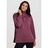RBX Active Women's 1/4 Zip Sweatshirt Cotton Blend Fleece Quarter Zip Mock Neck Pullover Tunic - 3 of 4