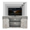 Farmhouse TV Stand for 65 Inch TV, Entertainment Center with Sliding Barn Door and Adjustable Shelves - 4 of 4