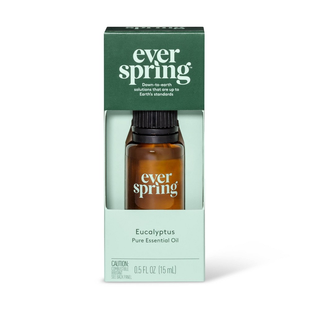 Eucalyptus Pure Essential Oil - 0.5 fl oz - Everspring, ( 5 pack)