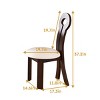 Dining Chairs Set of 2,Key-Design Home Chairs,Faux Leather Solid Wooden Dining Chairs Wth Round Cushion for Kitchen Dining Room-Cuddlewood - 4 of 4