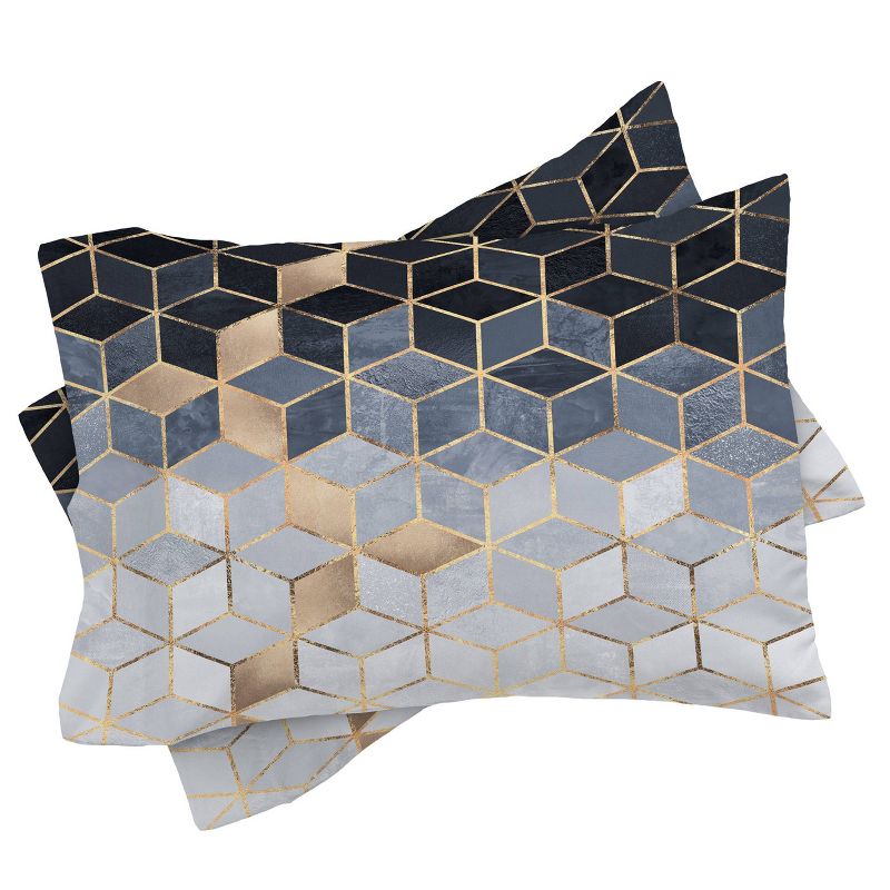 Elisabeth Fredriksson Soft Gradient Cube Duvet Set Blue - Deny Designs, 4 of 7