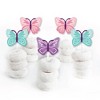 Big Dot of Happiness Beautiful Butterfly - Dessert Cupcake Toppers - Floral Baby Shower or Birthday Party Clear Treat Picks - Set of 24 - 3 of 4