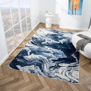 LUXE WEAVERS Marble Abstract Clouds Rug