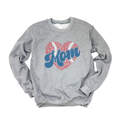 Simply Sage Market Women's Graphic Sweatshirt Baseball Mom Heart