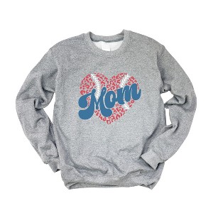 Simply Sage Market Women's Graphic Sweatshirt Baseball Mom Heart - 1 of 4