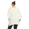 Plus Size Empire Cut V-Neck Tunic Top - 3 of 4