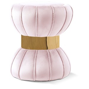 Meridian Furniture,Vino Velvet Ottoman/Stool - 1 of 4