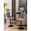 ORRD Swivel Velvet Bar Stools Set of 2 - Adjustable Height 25-33 Inch with Chrome Base for Kitchen Island,Beige - 2 of 4