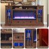 SinCiDo 70" Fireplace TV Stand for 80 Inch TV, Farmhouse TV Stand w/Door & Drawers - 4 of 4