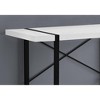 Vynxaria Computer Desk, Home Office, Laptop, 48"l, Work, White Laminate, Black Metal, Contemporary, Modern - 2 of 4