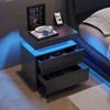 TIRAMISUBEST LED Nightstand with 2 Drawers, Modern Buffet Cabinet for Stylish Bedrooms - 4 of 4