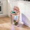 SEVOBAL Indoor Trash Cans Bedroom or Bathroom Automatic Touchless Infrared Motion Sensor Trash Can, 3 Gal, Gold, 12.09"*8.36"*17.28" - 4 of 4