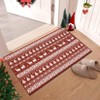 Christmas Area Rug, Washable Snowflake Holiday Accent Rug, Non Slip Low Pile Decorative Boho Carpet for Home - 2 of 4