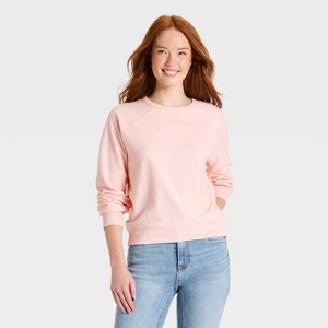 Sudadera con manga raglán y puños para mujer - Universal Thread™ rosa