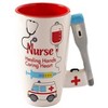 The Lakeside Collection Nurse Equipment Icons Design Ceramic Coffee Mug with Inspirational Quote - 2 of 3
