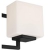 Possini Euro Design Lighting on the Square Modern Wall Light Matte Black Hardwire 37" 5-Light Fixture Opal Glass Shade for Bedroom Bathroom Vanity - 3 of 4