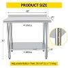 COZONY NSF Stainless Steel Table with Backsplash, Heavy Duty Commercial Kitchen Prep Table with Adjustable Under Shel - 4 of 4