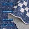 Area Rug Scalloped Rug Modern Bordered Rug Geometric Non Slip Low Pile Soft Accent Rugs for Living Room Bedroom - 4 of 4