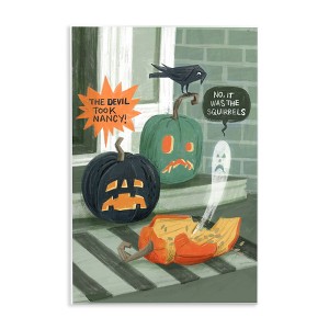 Stupell Industries Porch Pumpkins Mystery Wall Plaque Art - 1 of 4