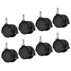 Unique Bargains Nylon Furniture Replacement 360 Degree Circlip Swivel Stem Casters with Brake - 1 of 4