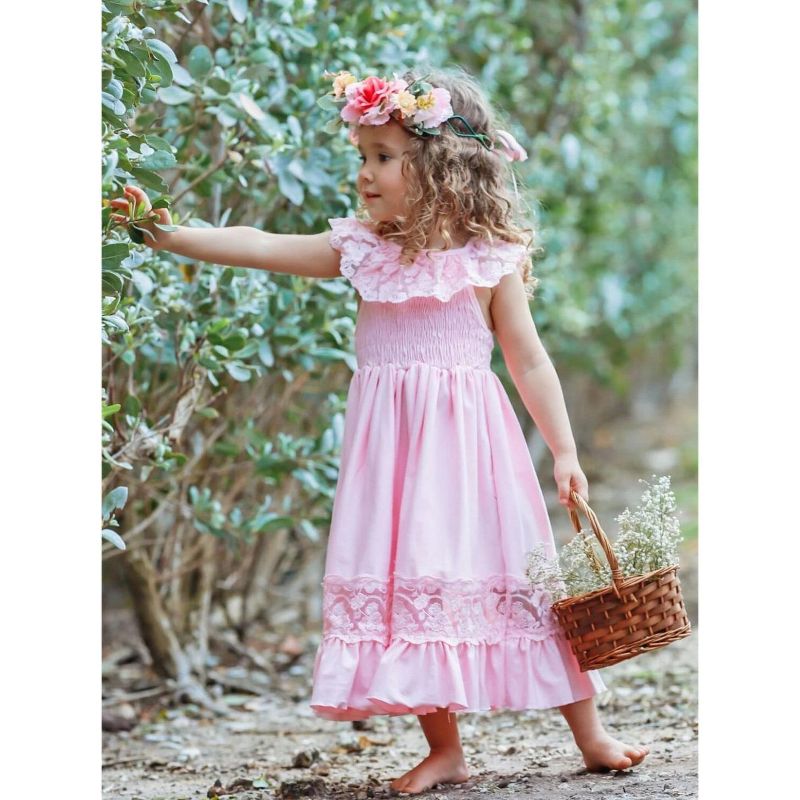 Spring Chic Lace Maxi Dresss - Mia Belle Girls, 3 of 5