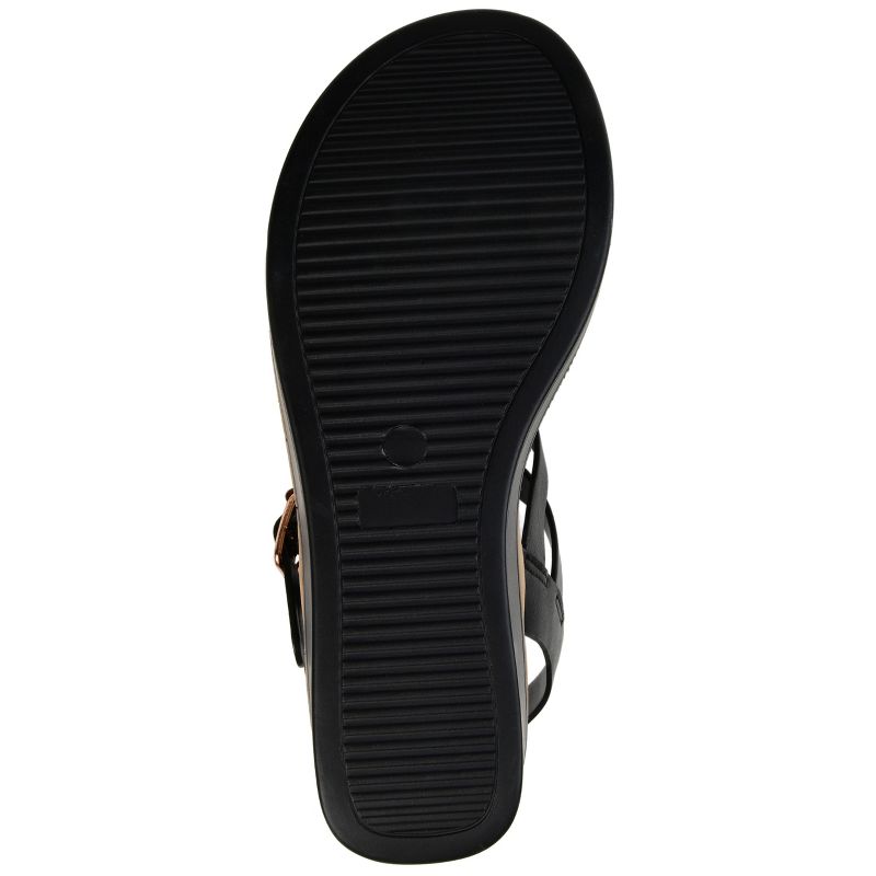 Journee Collection Womens Bianca Tru Comfort Foam Wedge Heel Buckle Sandals, 5 of 10